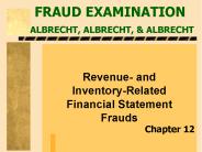 FRAUD EXAMINATION ALBRECHT, ALBRECHT,