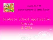 Graduate School Application Process