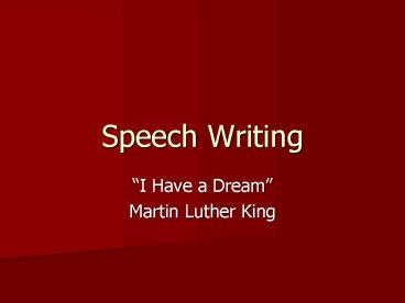 Speech Writing