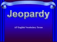 POWERPOINT JEOPARDY
