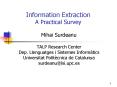 Information Extraction A Practical Survey PowerPoint PPT Presentation