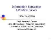 Information Extraction A Practical Survey