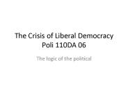 The Crisis of Liberal Democracy Poli 110DA 06