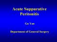 Acute Suppurative Peritonitis PowerPoint PPT Presentation