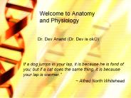 Welcome to Anatomy and Physiology