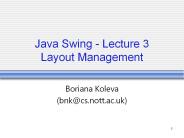 Java Swing - Lecture 3 Layout Management