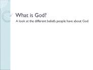 What is God?