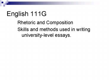 English 111G