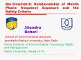 Bio-Dosimetric Relationalship of Mobile Phone frequency Exposure and the Safety Criteria PowerPoint PPT Presentation