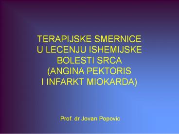 Prof. dr Jovan Popovic