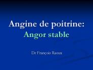 Angine de poitrine: Angor stable