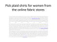 short flannel shirts for girls PowerPoint PPT Presentation