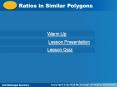Ratios in Similar Polygons PowerPoint PPT Presentation