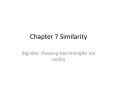 Chapter 7 Similarity PowerPoint PPT Presentation