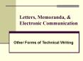Letters, Memoranda, PowerPoint PPT Presentation