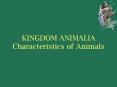 KINGDOM ANIMALIA Characteristics of Animals PowerPoint PPT Presentation