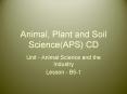 Animal, Plant and Soil Science(APS) CD PowerPoint PPT Presentation
