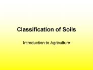 Classification of Soils