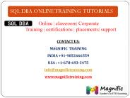 sql dba online training classes in india