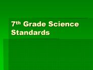 7th Grade Science Standards