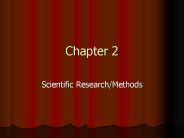 Scientific Research/Methods