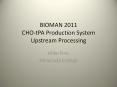 BIOMAN 2011 CHO-tPA Production System Upstream Processing PowerPoint PPT Presentation