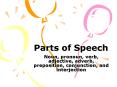 Parts of Speech PowerPoint PPT Presentation