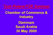 Tom Peters/Y2K Seminar  Chamber of Commerce
