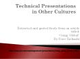 Technical Presentations in Other Cultures PowerPoint PPT Presentation