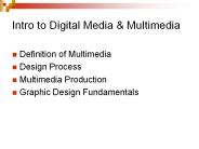 Intro to Digital Media