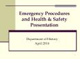 Emergency Procedures and Health PowerPoint PPT Presentation