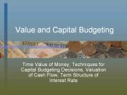 Value and Capital Budgeting