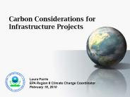 Carbon Considerations for Infrastructure Projects