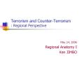 Terrorism and Counter-Terrorism : Regional Perspective PowerPoint PPT Presentation