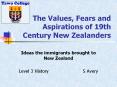 The Values, Fears and Aspirations of 19th Century New Zealanders PowerPoint PPT Presentation