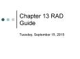 Chapter 13 RAD Guide PowerPoint PPT Presentation