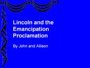 Lincoln and the Emancipation Proclamation