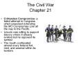 The Civil War Chapter 21 PowerPoint PPT Presentation
