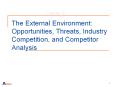 The External Environment: Opportunities, Threats, Industry Competition, and Competitor Analysis PowerPoint PPT Presentation