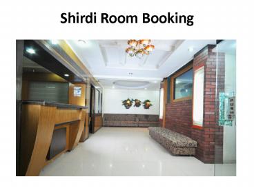 Shirdi Room Booking