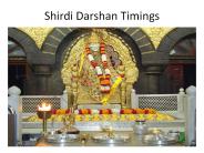 Shirdi Darshan Timings