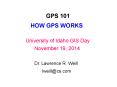GPS 101 PowerPoint PPT Presentation
