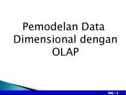 Pemodelan Data Dimensional dengan OLAP