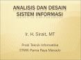 ANALISIS DAN DESAIN SISTEM INFORMASI PowerPoint PPT Presentation
