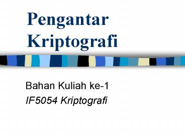 Pengantar Kriptografi