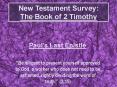 New Testament Survey: The Book of 2 Timothy PowerPoint PPT Presentation