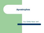 Apostrophes