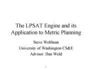 The LPSAT Engine and its Application to Metric Planning