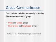 Group Communication
