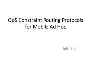 QoS Constraint Routing Protocols for Mobile Ad Hoc